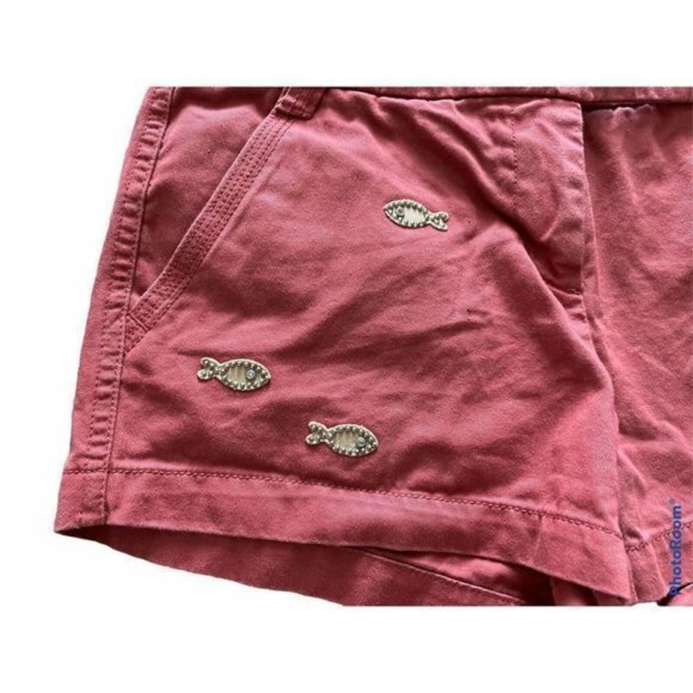 J Crew Womens 6 Shorts Minnow Fish Chino 3" Inseam‎ Salmon Red Orange Cotton - Picture 2 of 5
